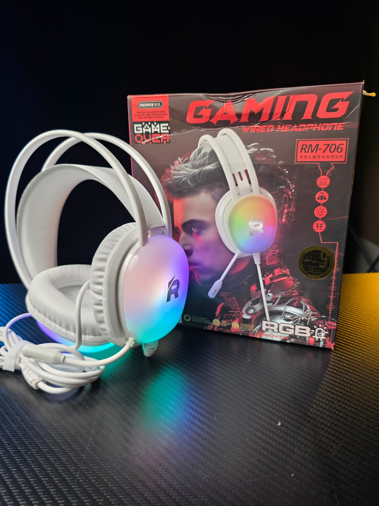 سماعة رأس ريماكس للجيمنج RGB